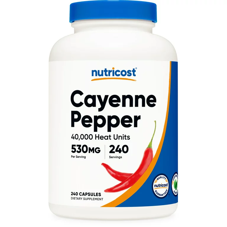 CAYENNE PEPPER Capsules (530 MG) (240 Capsules)- Ớt Cayenne - Hổ Trợ Tiêu Hóa