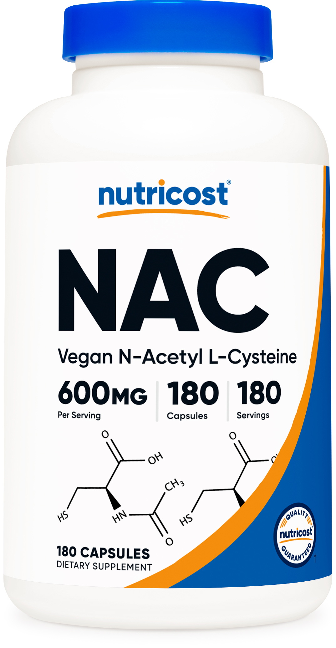 N-ACETYL  L-CYSTEINE  (NAC) Capsules (600 MG) (180 Capsules)-Tăng Cường Hệ Miễn Dịch-Bảo vệ Tế bào Thần KInh