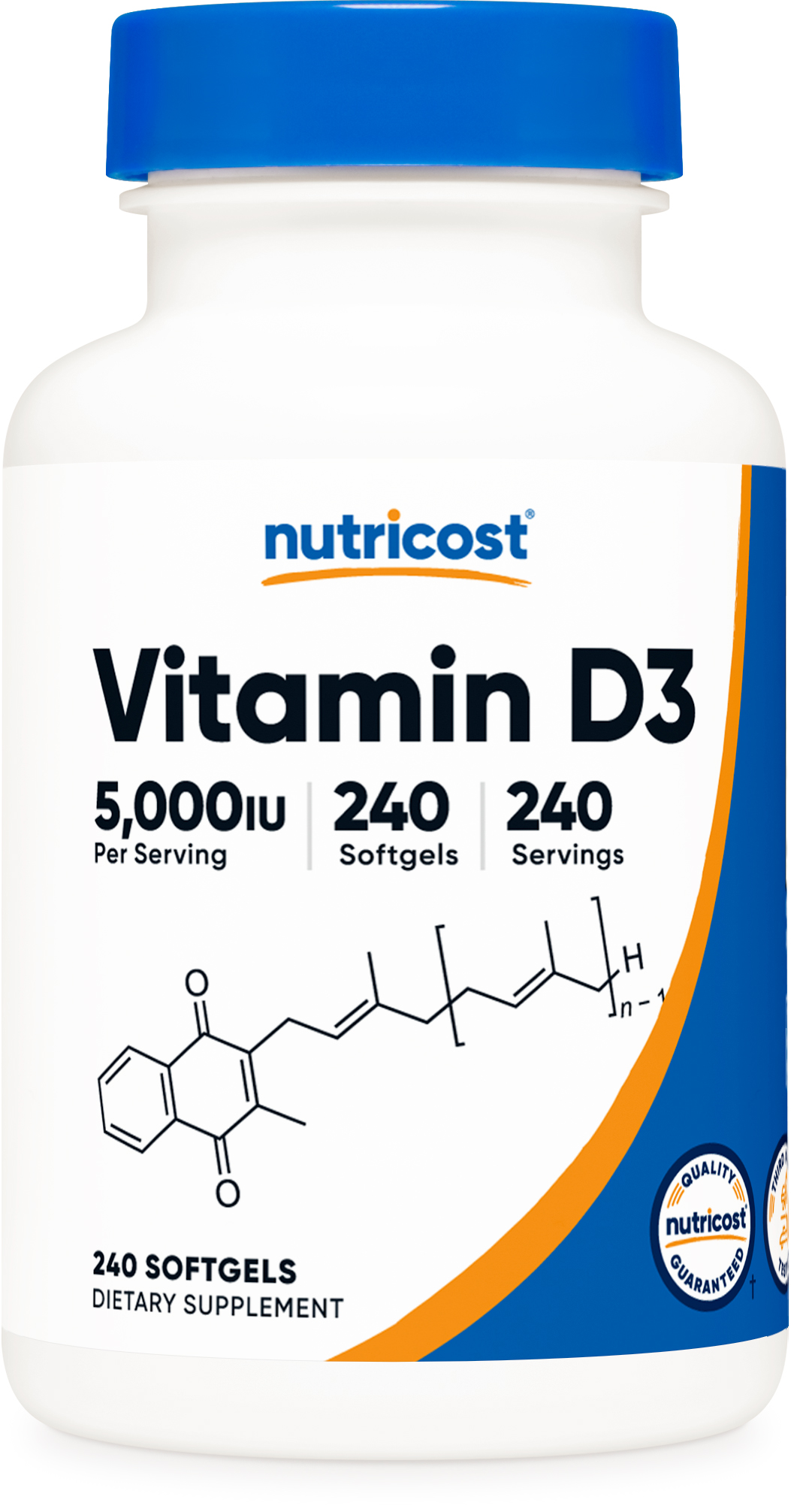 VITAMIN D3 Softgels (5,000 IU) (240 Softgels)- Hổ Trợ Sức Khỏe Xương & hệ Miễn Dịch