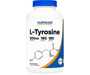  L- TYROSINE  Capsules (500 MG) (180 Capsules)- Axit Amin Hổ Trợ Sản Xuất Hormone Tuyến Giáp