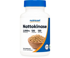 NATTOKINASE 2,000 FU Capsules (100 MG) (120 Capsules)- Hổ Trợ Tốt cho Tuần Hoàn Máu (Não Thần Kinh Tim Mạch)