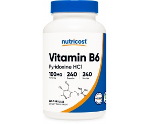 VITAMIN B6 (100 MG) 240 CAPS- Hổ trợ chức năng hệ Thần Kinh, Cải Thiện Não Bộ, Hổ Trợ Sản Xuất Hemoglobin