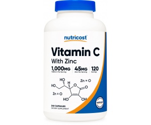 VITAMIN C & KẼM (Zn) 1045MG - 240 Capsules