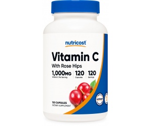 VITAMIN C WITH ROSE HIP  Capsules (1025 MG) (240 Capsules)-VITAMIN C VÀ NỤ TẦM XUÂN- Tăng Cường Hệ Đề Kháng Cơ Thể