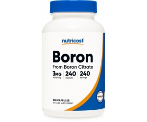 BORON  Capsules (5 MG) (240 Capsules)- Nguyên Tố Vi Lượng Hổ Trợ Khoáng Chất Xương Khớp, Hoạt động Miễn Dịch và Hormone