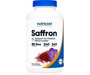 SAFFRON EXTRACT  Capsules (88.5 MG) (240 Capsules)- Nhụy Hoa Nghệ Tây - Cải Thiện Tâm Trạng, Giảm Stress, Ngủ Ngon