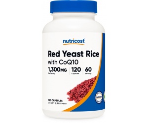 RED YEAST RICE with CoQ10 Capsules (1300 MG) (120 Capsules)- Hổ Trợ Tim Mạch