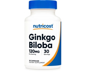 GINKGO BILOBA Capsules [120 MG] [30 CAPS]- Cây Bạch Quả- Tăng Cường Nhận Thức Trí Nhớ của Não bộ