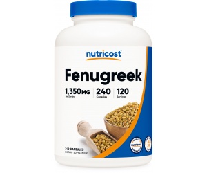 FENUGREEK Capsules (675 MG) (240 Capsules)- Cỏ Cà Ri - Hổ trợ Bệnh Tiểu Đường, Tăng Cường Sản xuất Sữa Mẹ