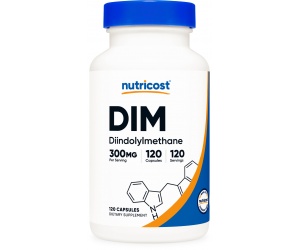 DIM Capsules (300 MG) (120 Capsules)- Cân bằng Estrogen cho hội chứng Tiền Mãn Kinh, Kinh Nguyệt của Phụ Nữ