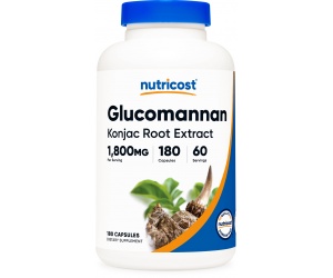 GLUCOMANNAN  Capsules (600 MG) (180 Capsules)- Giảm Cân Giảm Thèm Ăn