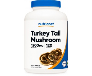 TURKEY TAIL MUSHROOM  Capsules (600 MG) (240 CAPS)- Nấm Đuôi Thổ Nhĩ Kỳ- Chống Oxy hóa- Phòng Ngừa & Hổ trợ điều trị 1 số loại Ung Thư