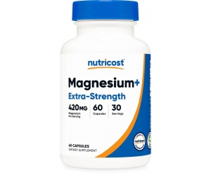 Magnesium+ Extra Strength Capsules [420 MG] [60 CAPS]- Tăng Cường Sức Khỏe Xương Khớp-Tim Mạch & Thần Kinh