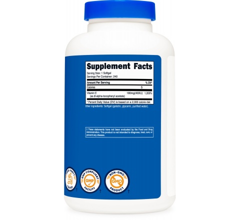 VITAMIN E Softgels (400 IU) (240 Softgels)