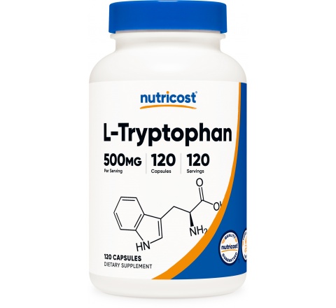 L-TRYPTOPHAN Capsules (500 MG) (120 Capsules)- Hổ Trợ Sức Khỏe Tâm Thần 