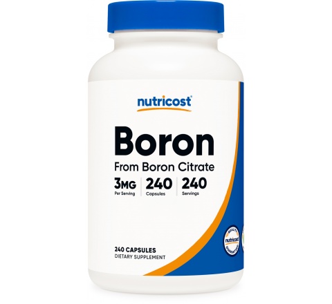 BORON  Capsules (5 MG) (240 Capsules)- Nguyên Tố Vi Lượng Hổ Trợ Khoáng Chất Xương Khớp, Hoạt động Miễn Dịch và Hormone