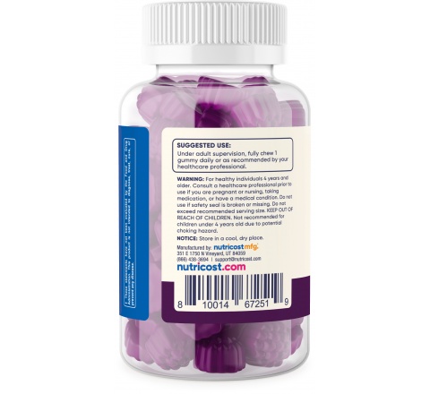 KIDS  VITAMIN D3 Gummies (2,500 IU) (120 Gummies)- Vitamin D3 cho Trẻ em- Hệ Miễn Dịch & Chiều Cao