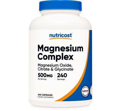 MAGNESIUM COMPLEX  Capsules (500 MG) (240 Capsules)- Khoáng Chất Magnesium hổ trợ sức khỏe  Cơ,Xương,Tim, Thần kinh