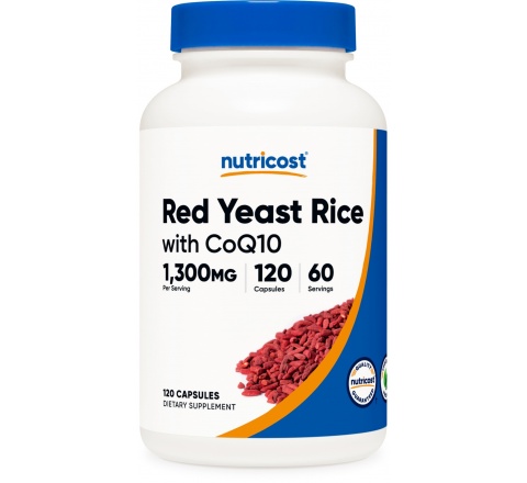 RED YEAST RICE with CoQ10 Capsules (1300 MG) (120 Capsules)- Hổ Trợ Tim Mạch