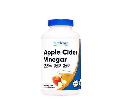 APPLE CIDER VINEGAR (500 MG) (240 Capsules)- Dấm Táo - Kiểm Soát Cholesterol, Tiểu Đường, Tăng Cường Hệ Miễn Dịch