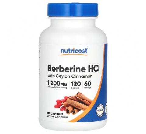 BERBERINE HCL CEYLON CINAMON- 600MG- 120 CAPS- Hổ Trợ Điều Trị Tiểu Đường- Giảm & Cân Bằng Dường Huyết