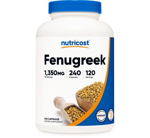 FENUGREEK Capsules (675 MG) (240 Capsules)- Cỏ Cà Ri - Hổ trợ Bệnh Tiểu Đường, Tăng Cường Sản xuất Sữa Mẹ