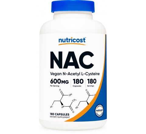 N-ACETYL  L-CYSTEINE  (NAC) Capsules (600 MG) (180 Capsules)-Tăng Cường Hệ Miễn Dịch-Bảo vệ Tế bào Thần KInh