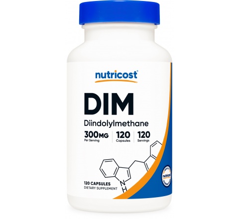 DIM Capsules (300 MG) (120 Capsules)- Cân bằng Estrogen cho hội chứng Tiền Mãn Kinh, Kinh Nguyệt của Phụ Nữ