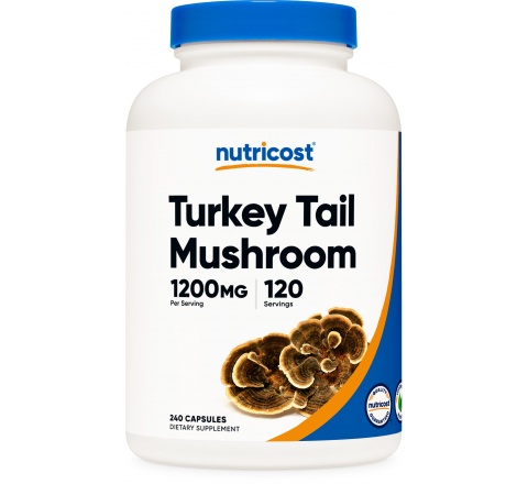 TURKEY TAIL MUSHROOM  Capsules (600 MG) (240 CAPS)- Nấm Đuôi Thổ Nhĩ Kỳ- Chống Oxy hóa- Phòng Ngừa & Hổ trợ điều trị 1 số loại Ung Thư