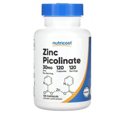 ZINC (KẼM) PICOLINATE 3MG- 120 VIÊN- TĂNG CƯỜNG HỆ MIỄN DỊCH-CHUYỂN HÓA TESTOSTERONE